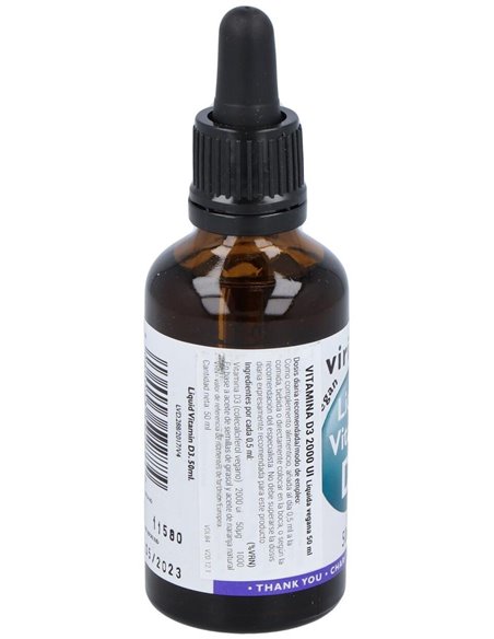 Vitamina D3 2000Iu Liquida Vegana 50Ml. de Viridian