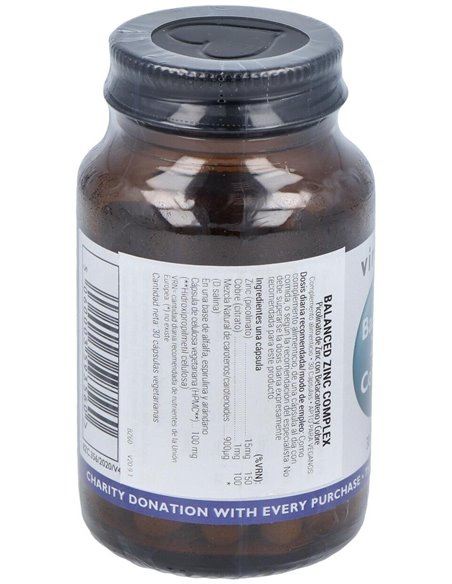 Balanced Zinc Complex 30Cap.Veg. de Viridian