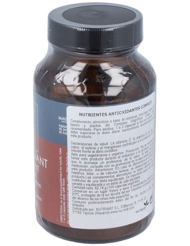 Nutrientes Antioxidantes Complex 100 Vcáps  de Terranova