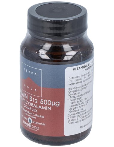 Vitamina B12 500 ?g Complex (Metilcobalamina) 50 Vcáps de Terranova