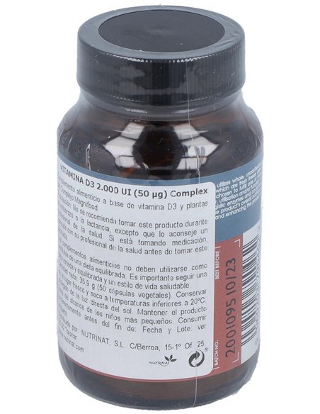 Vitamina D3 2000Ui 50Vcaps. de Terranova