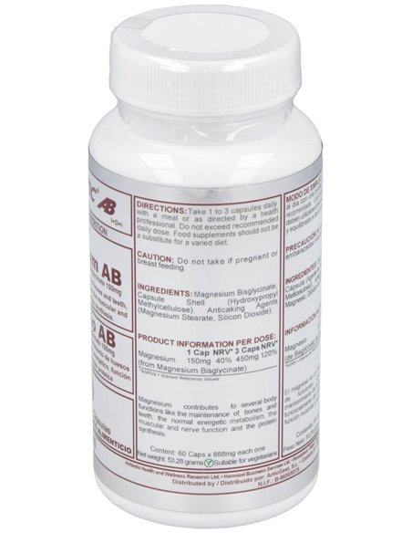 Magnesium Bisglicinato 150Mg. 60Cap. de Airbiotic