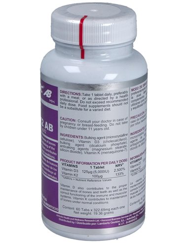 Vit D3 + K2 60Comp. de Airbiotic