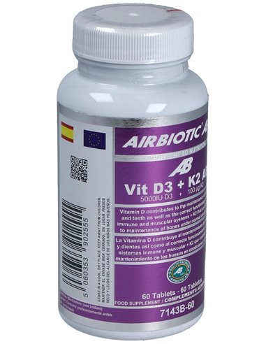 Vit D3 + K2 60Comp. de Airbiotic