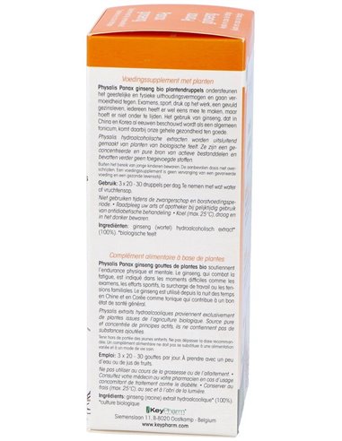 Ext. Panax Ginseng 100Ml. Bio de Physalis