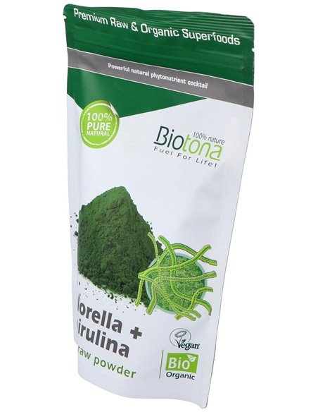 Chlorella + Spirulina Raw Powder de Biotona