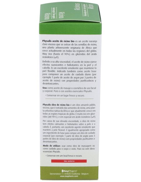 Aceite De Ricino 100Ml. Bio de Physalis