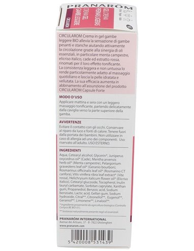 Circularom Gel Crema Piernas Ligeras 100Ml. Bio de Pranarom P.Acabado