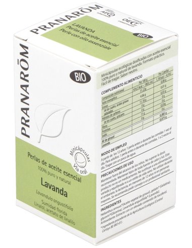 Lavanda Aceite Esencial En Perlas 60Perlas de Pranarom Aceites