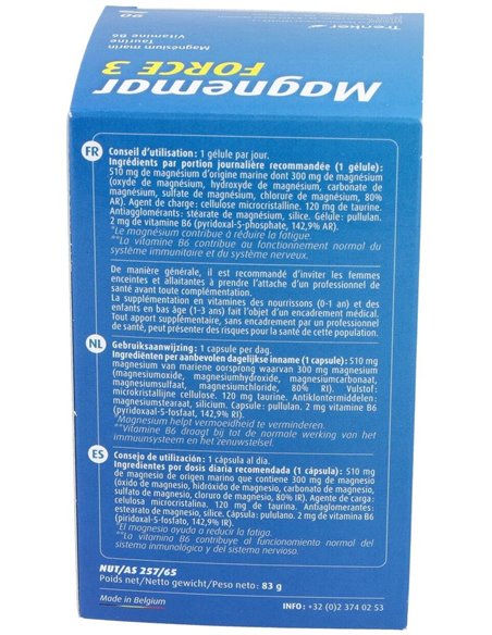 Magnemar Fuerza 3 Magnesio 90Cap. de Ortho Nat