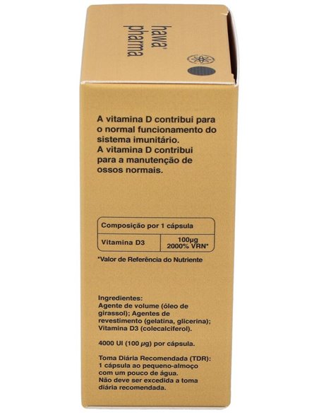 Hawa Vitamina D3 4000Ui 60Cap. de Hawa Pharma