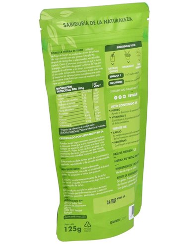 Hierba De Trigo Bio 125G Es 125G de Iswari