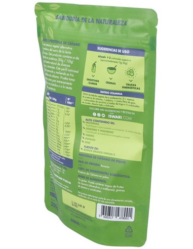 Proteina De Cañamo Superalimento 250Gr. Bio de Iswari