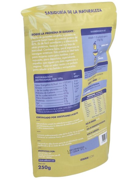 Proteína Guisante 250G Bio Es 250G de Iswari