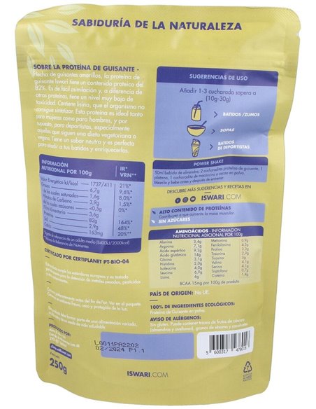 Proteína Guisante 250G Bio Es 250G de Iswari