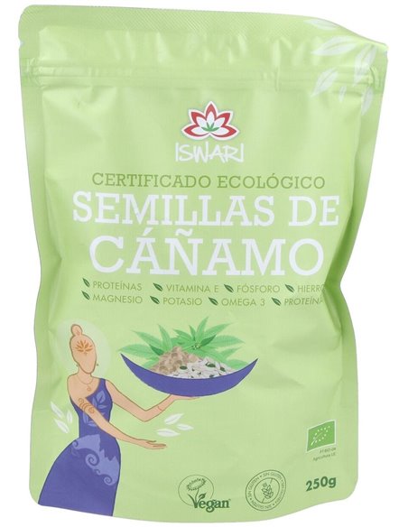 Semillas De Cañamo Sin Cascara 250Gr. Bio de Iswari