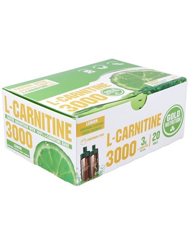L-Carnitina 3000Mg. Sabor Limon 20Viales de Gold Nutrition