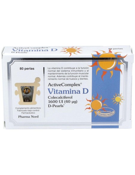 Activecomplex Vit. D 40Mcg. 1600Ui 80Perlas de Pharma Nord