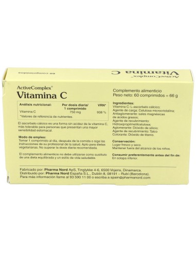 Activecomplex Vit.C Ascorbato Calcico 60Comp. de Pharma Nord