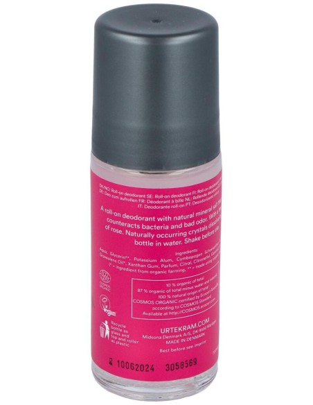 Desodorante Rosas Roll-On 50Ml. Eco Vegan de Urtekram