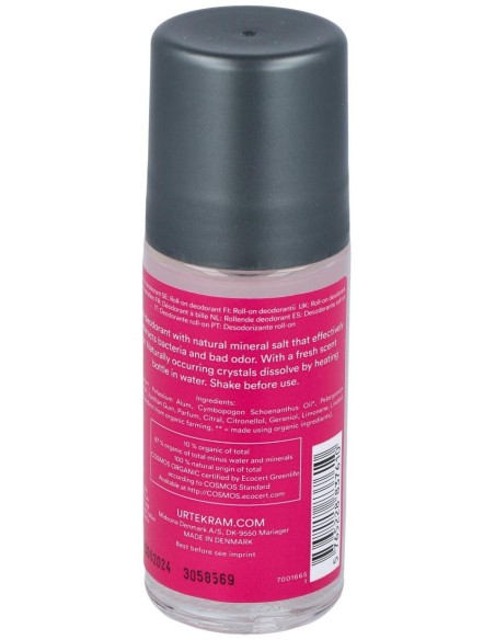 Desodorante Rosas Roll-On 50Ml. Eco Vegan de Urtekram