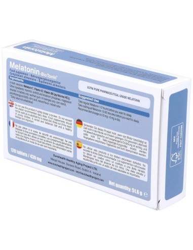 Melatonin Biotonin 1,9Mg.120Comp. Sub de Eurohealth
