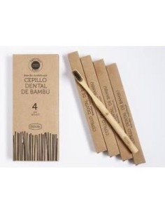 Cepillo Dental Bambu Con Carbon Activado 4Uds Ir01 de Irisana 2