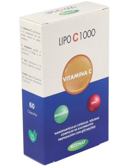 Lipo C 1000 Vitamina C Liposomada 60Cap. de Mednat