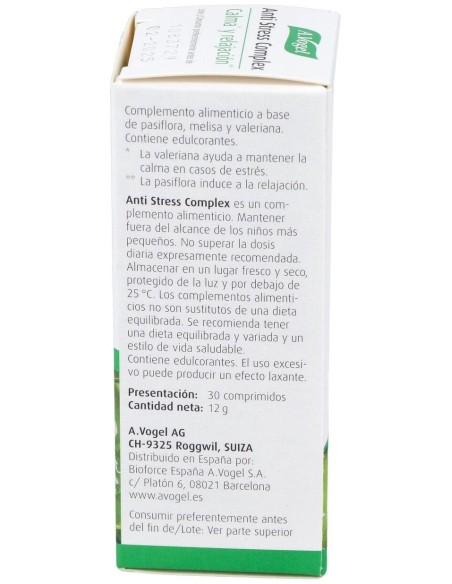 Anti Stress Complex 30Comp. de A.Vogel