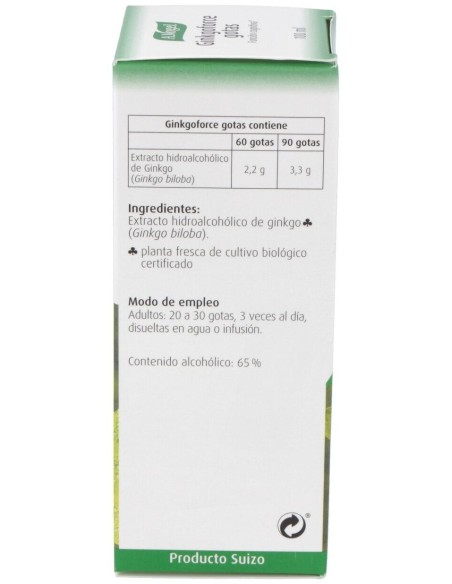 Ginkgoforce (Geriaforce) 100Ml. de A.Vogel