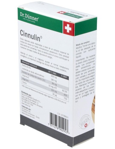 Cinnulin 40Cap. Dr.Dunner de Salus