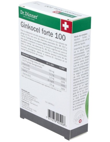 Ginkocel Forte 100 40Cap. Dr.Dunner de Salus