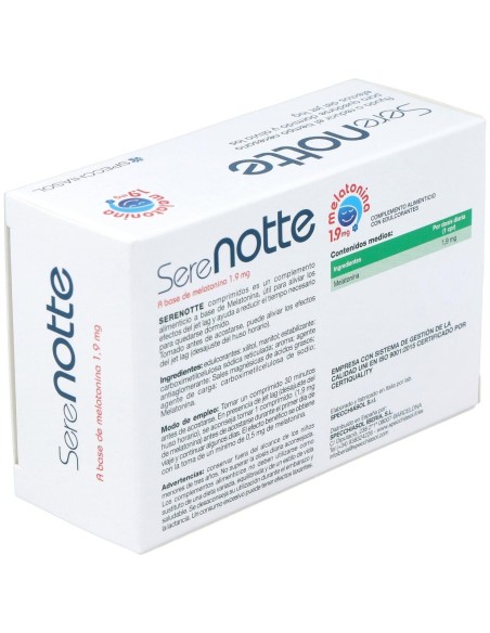 Melatonina 1,9Mg. (Serenotte) 60Comp.Mast. de Specchiasol