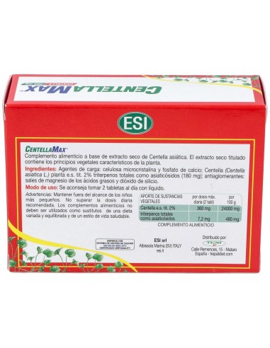 Erbaven Centellamax 60Comp. de Trepatdiet-Esi