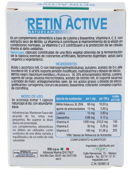 Retin Active 20Cap. de Trepatdiet-Esi