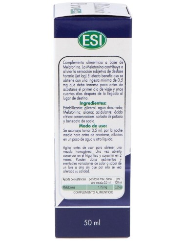 Melatonin Sin Erbe Della Notte 1,9Mg. 50Ml. de Trepatdiet-Esi