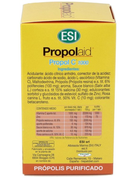 Propolaid Propol C 1000Mg. 20Comp.Eferv. de Trepatdiet-Esi