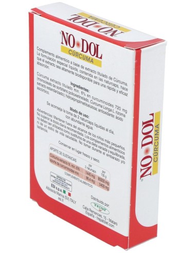 No Dol Curcuma 10Cap. Liquida de Trepatdiet-Esi