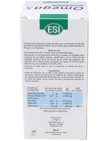 Omega 3 Extra 120Perlas de Trepatdiet-Esi