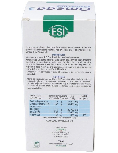 Omega 3 Extra 120Perlas de Trepatdiet-Esi