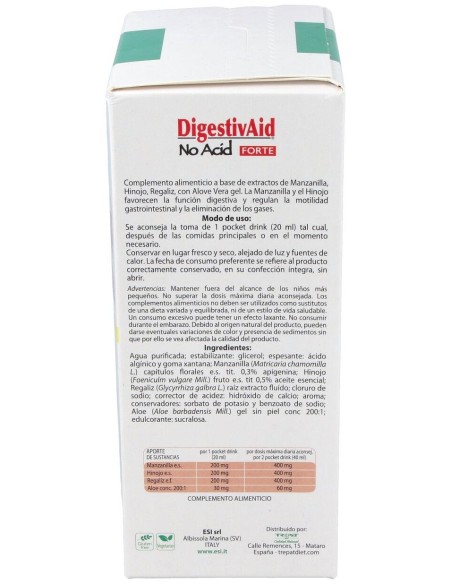 Digestivaid No Acid Forte Pocket Drink 16Sbrs. de Trepatdiet-Esi
