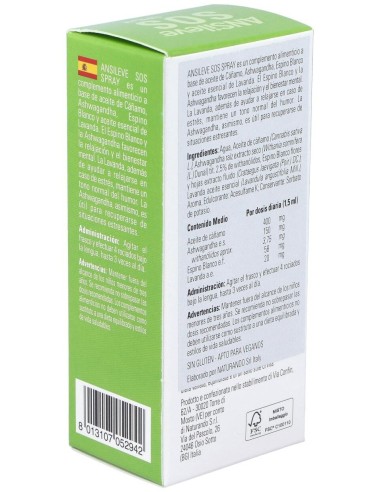 Ansileve Sos Spray 30Ml. Sg Vegan de Naturando