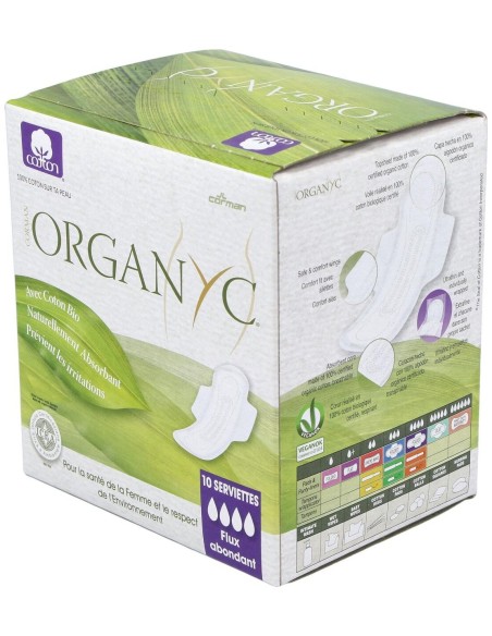 Compresas Con Alas Noche 10Ud. de Organyc