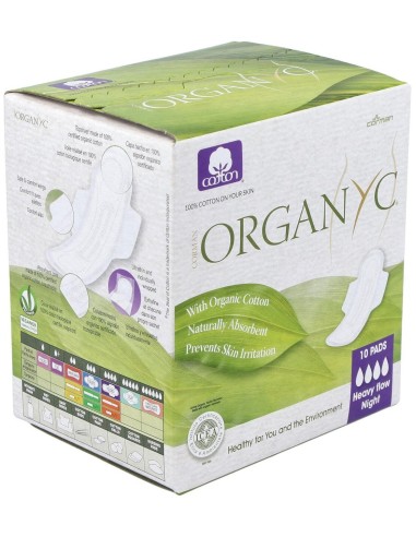 Compresas Con Alas Noche 10Ud. de Organyc