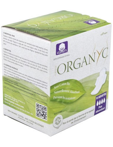 Compresas Con Alas Noche 10Ud. de Organyc