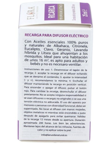 Recarga Difusor Electrico Mosquitos 45Noches de Flora