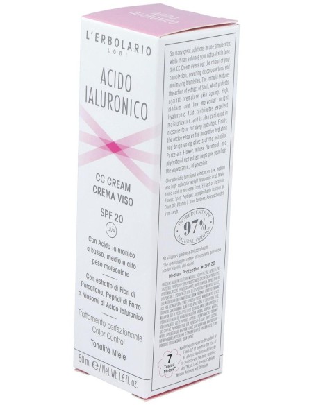 Acido Hialuronico Cc Crema Tono Miel 50Ml. de L´Erbolario
