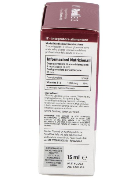 Redi B12 Spray 15Ml. de Glauber Pharma