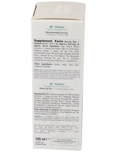 Fluimalv (Malva Composta) Jarabe 100Ml. de Forza Vitale