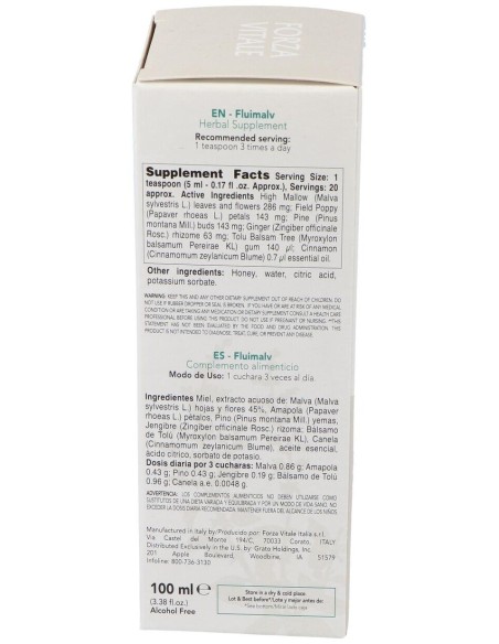 Fluimalv (Malva Composta) Jarabe 100Ml. de Forza Vitale